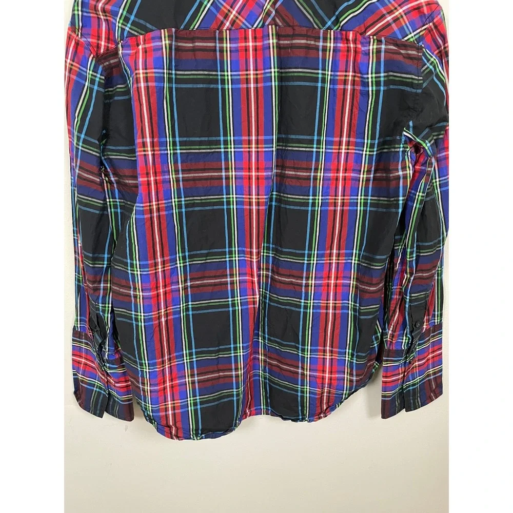 J.Crew Garcon Classic Shirt in Stewart Tartan‎ Cotton Poplin Size 10